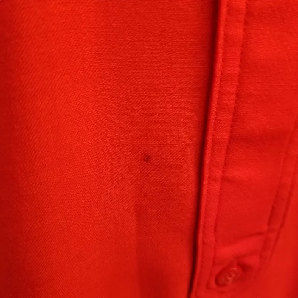 Vintage Escada Red Long Sleeve Wool 1/2 Button Down Top Size 6 - Picture 13 of 16